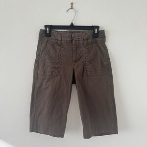 Gloria Vanderbilt Mid Rise Brown Bermuda Shorts/Capris